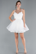 Short White Evening Dress ABK2214
