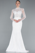 Long White Wedding Dress ABG105