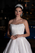 Long White Wedding Dress ABG093