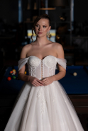 Long White Wedding Dress ABG031