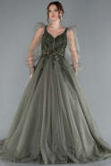 Long Olive Drab Haute Couture ABU2790
