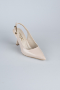 Beige Patent Leather Evening Shoe ABR1130