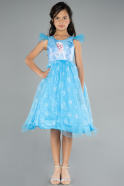 Blue Long Girl Dress ABU4238