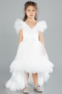 White Long Girl Dress ABU4239