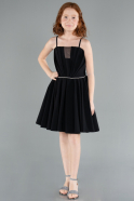 Midi Black Girl Dress ABK2298