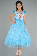 Blue Long Girl Dress ABU4237