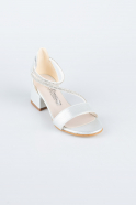 Silver Crystal Kid Shoe SE796