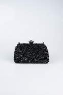 Black Plaster Fabric Night Bag SH849