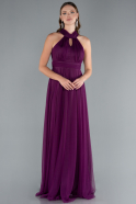 Long Plum Prom Gown ABU3252