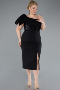 Midi Black Plus Size Party Dress ABK2319