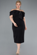 Midi Black Plus Size Party Dress ABK2321