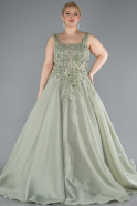 Long Mint Plus Size Haute Couture Dress ABU3747