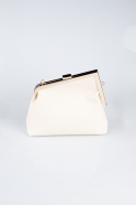 Beige Leather Evening Bag KC475