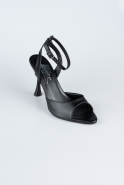 Black Leather Evening Shoe AB1134