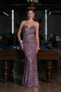 Powder Color Strapless Long Scaly Mermaid Evening Gown ABU4816