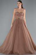 Long Copper Designer Evening Dress ABU4485