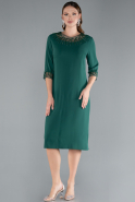 Green Midi Plus Size Evening Dress ABK1622