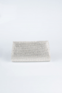 Silver Plaster Fabric Night Bag V451