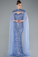 Long Indigo Scaly Evening Dress ABU4910