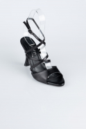 Black Leather Evening Shoe AB1136