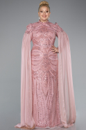 Long Powder Color Formal Plus Size Dress ABU4935