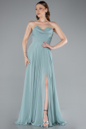 Long Mint Chiffon Prom Gown ABU4966