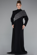Long Black Hijab Dress ABU4976