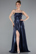 Long Navy Blue Prom Gown ABU4996