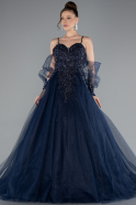 Navy Blue Long Haute Couture ABU2789