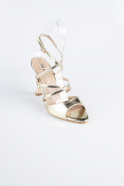 Gold Leather Evening Shoe AB1136