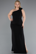 Long Black Plus Size Evening Gown ABU4892