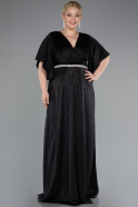 Long Black Formal Plus Size Dress ABU4914