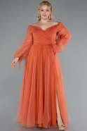 Orange Long Oversized Evening Dress ABU1535