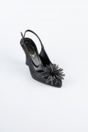 Black Laser Cut Evening Shoe MJ9003