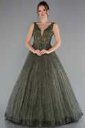 Olive Drab Long Evening Dress ABU2131
