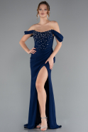 Long Navy Blue Evening Dress ABU5016