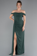 Long Emerald Green Chiffon Evening Dress ABU4925