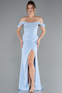 Long Light Blue Evening Dress ABU5016