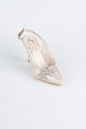 Gold Laser Cut Evening Shoe MJ4101