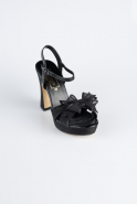 Black Silvery Evening Shoe MJC2331