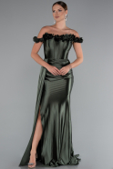 Olive Drab Long Evening Dress ABU4903