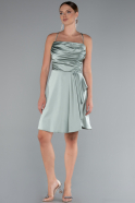 Short Mint Satin Cocktail Dress ABK2366