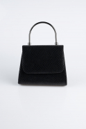 Black Patterned Night Bag SH842