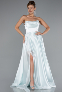 Long Mint Satin Evening Dress ABU5064