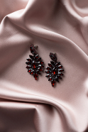 Burgundy Earring UK528