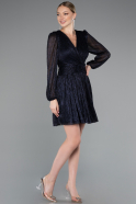 Short Navy Blue Cocktail Dress ABK2376