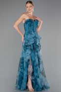 Oil Green Long Evening Dress ABU3360