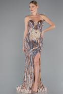 Long Gold Evening Dress ABU5024