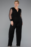 Long Black Plus Size Cocktail Dress ABT131