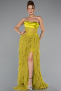 Pistachio Green Long Evening Dress ABU5071